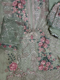 Mariyam’s Luxury Embroidered Festive Net Suit (Mint Sage & Rose Pink)